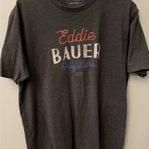 Eddie Bauer Outfitters 1920 Graphic Tee Charcoal Gray LT Large Tall Outdoor